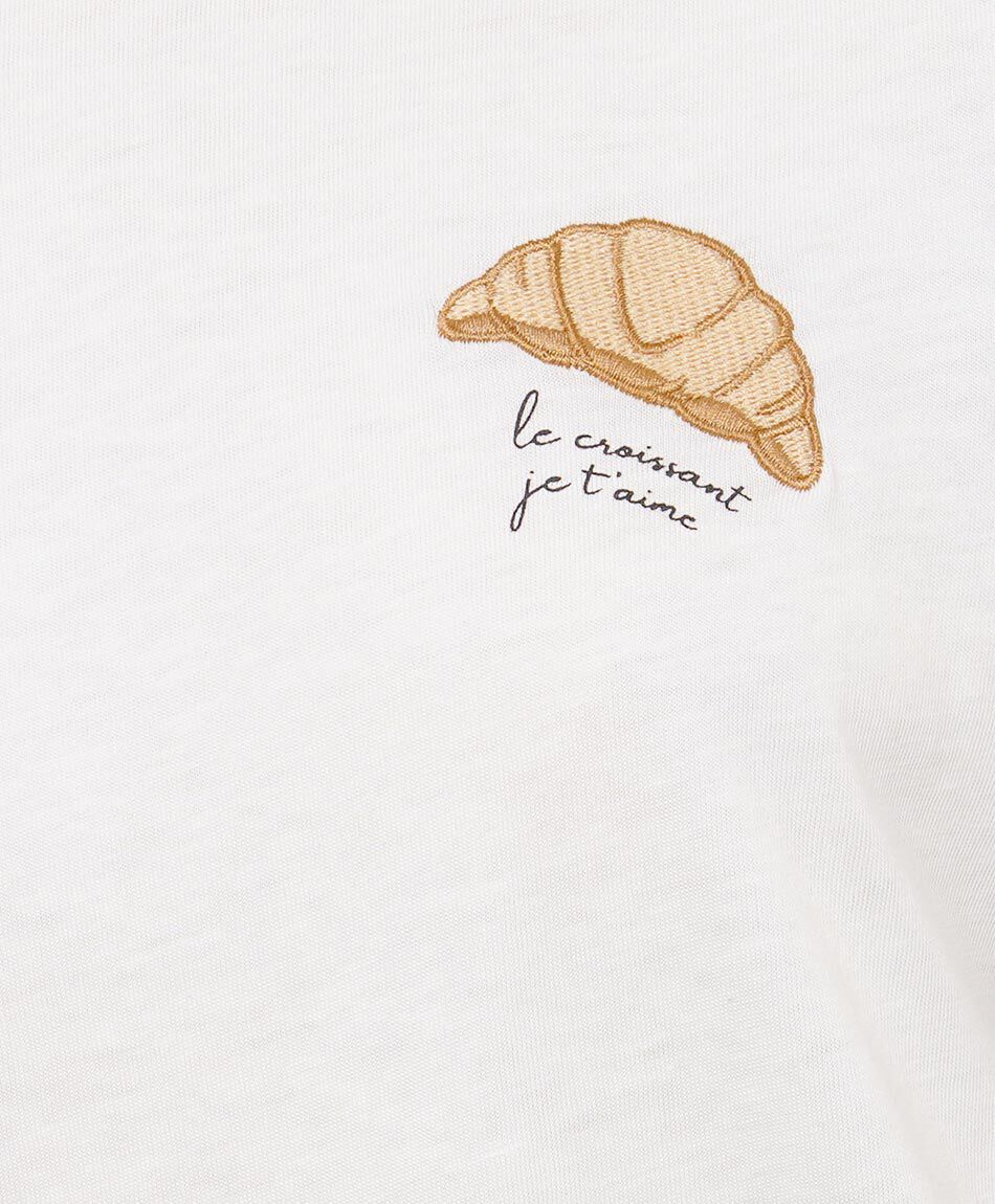 Remera mujer estampado croissant