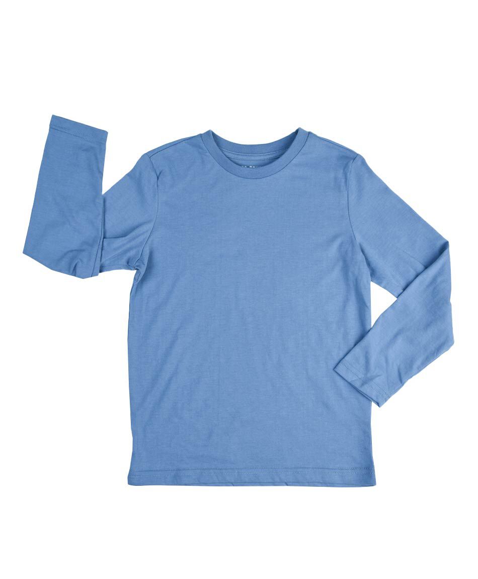 Remera ni&ntilde;o b&aacute;sica manga larga