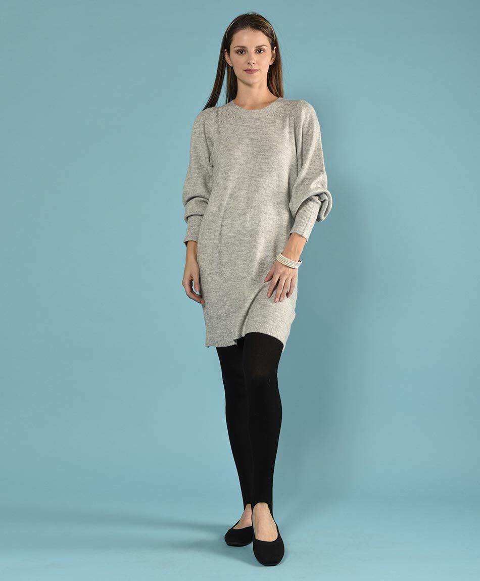 Vestido hasta la rodilla cuello redondo