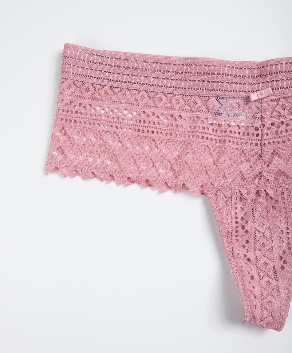 Pantaleta mujer encaje dise&ntilde;o cuadrado