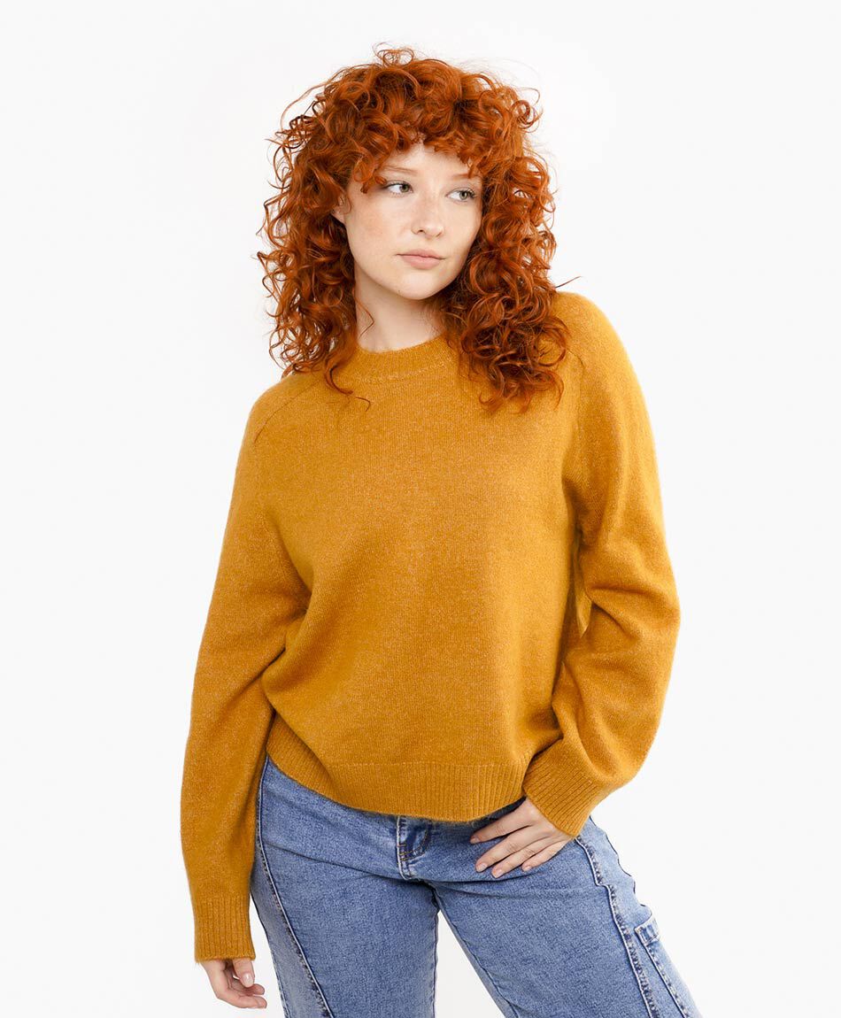 Sweater mujer manga ancha orange