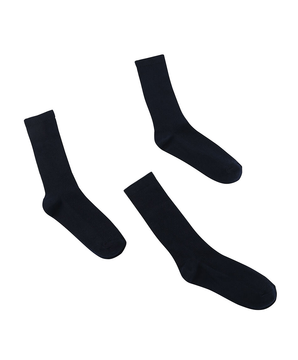 Pack 3 medias escolar largo navy