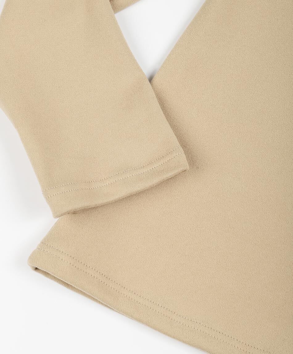 Camiseta mujer lisa termica beige