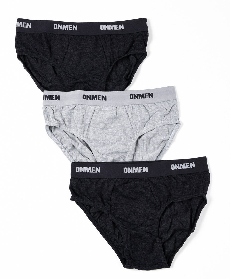 Pack 3 slip hombre lisos