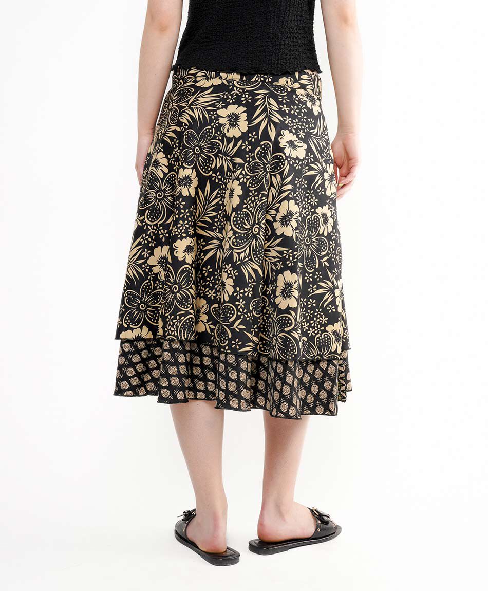 Pollera mujer mini mix print