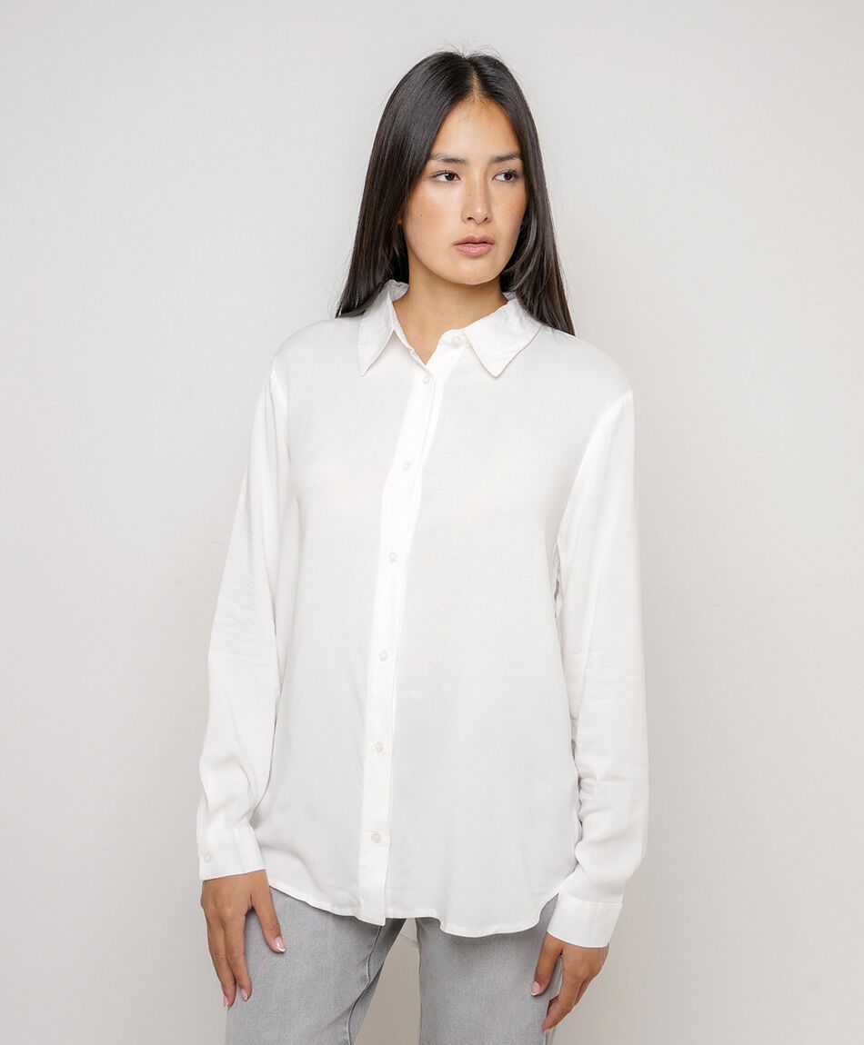 Camisa mujer camisera blanca