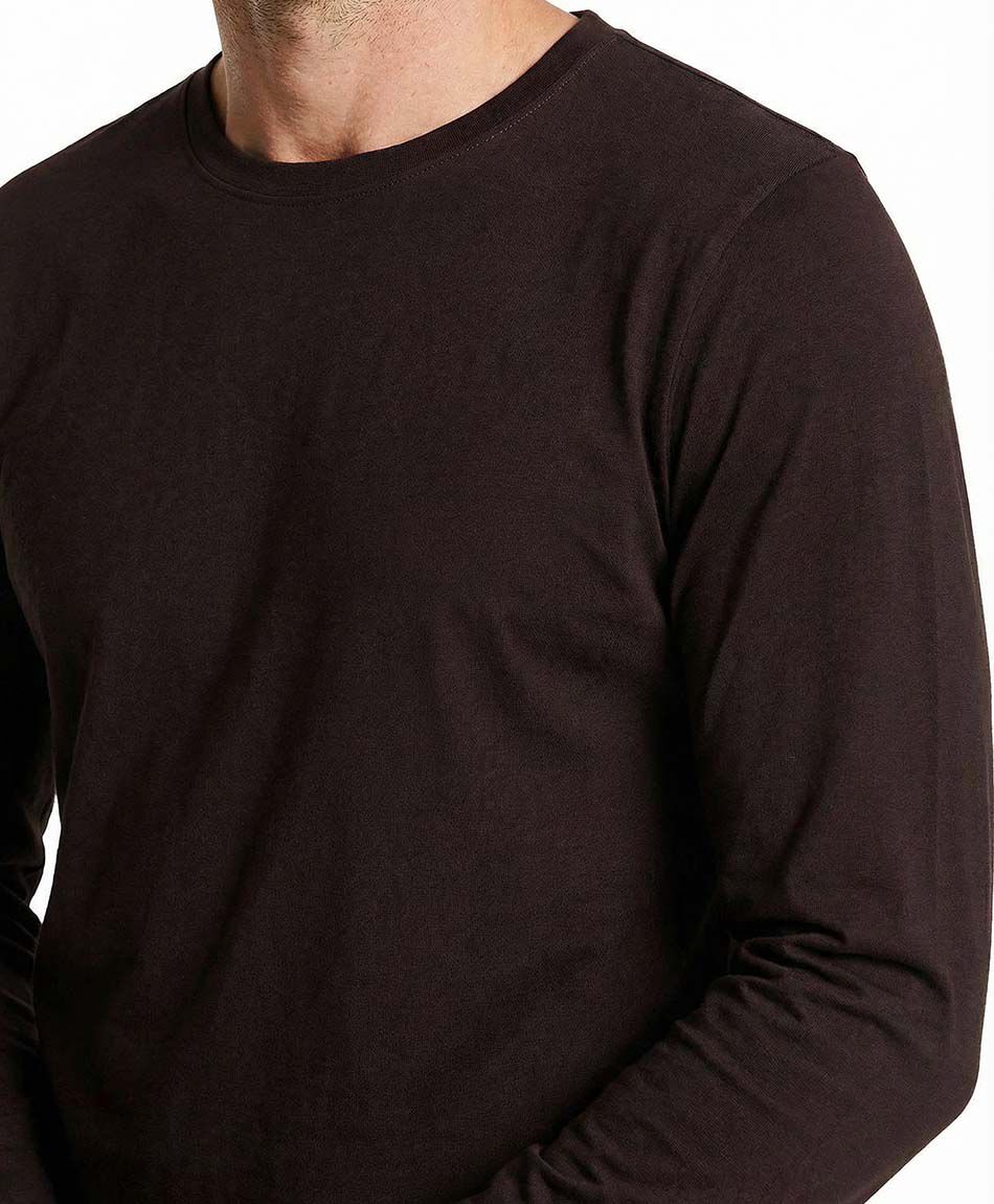 Remera hombre manga larga burdeo