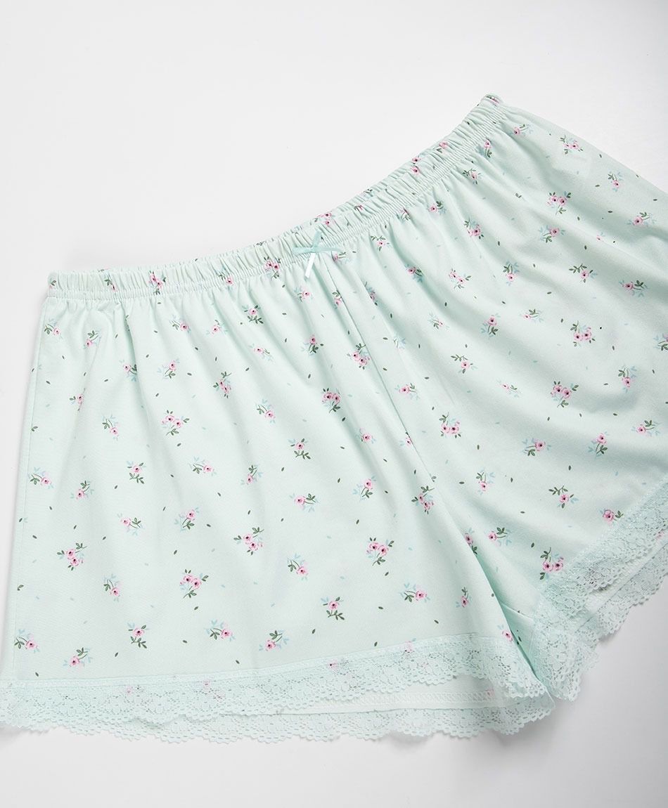 Baby doll mujer floreado verde