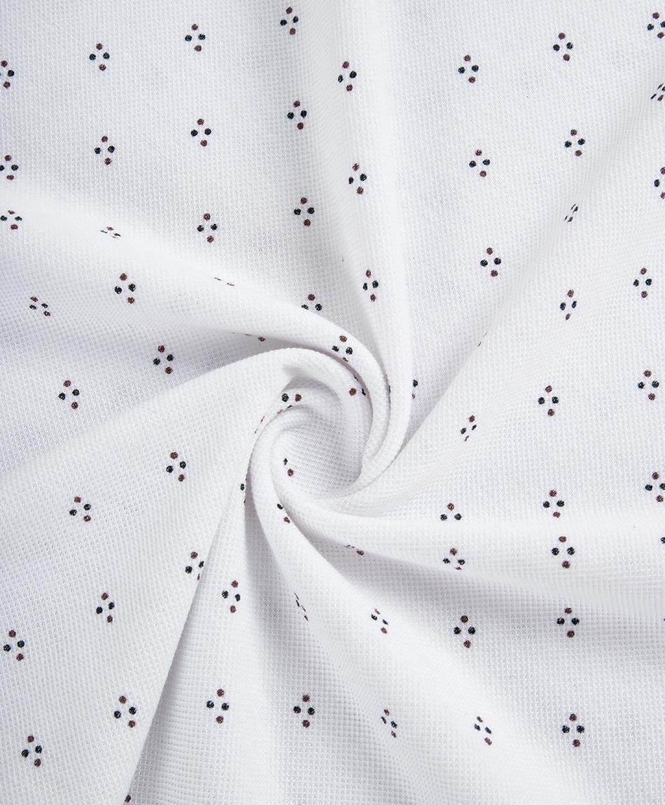Remera hombre cuello polo puntitos