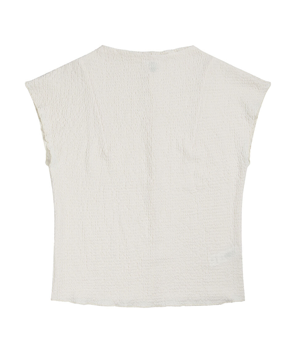 Remera mujer mini cuello textura