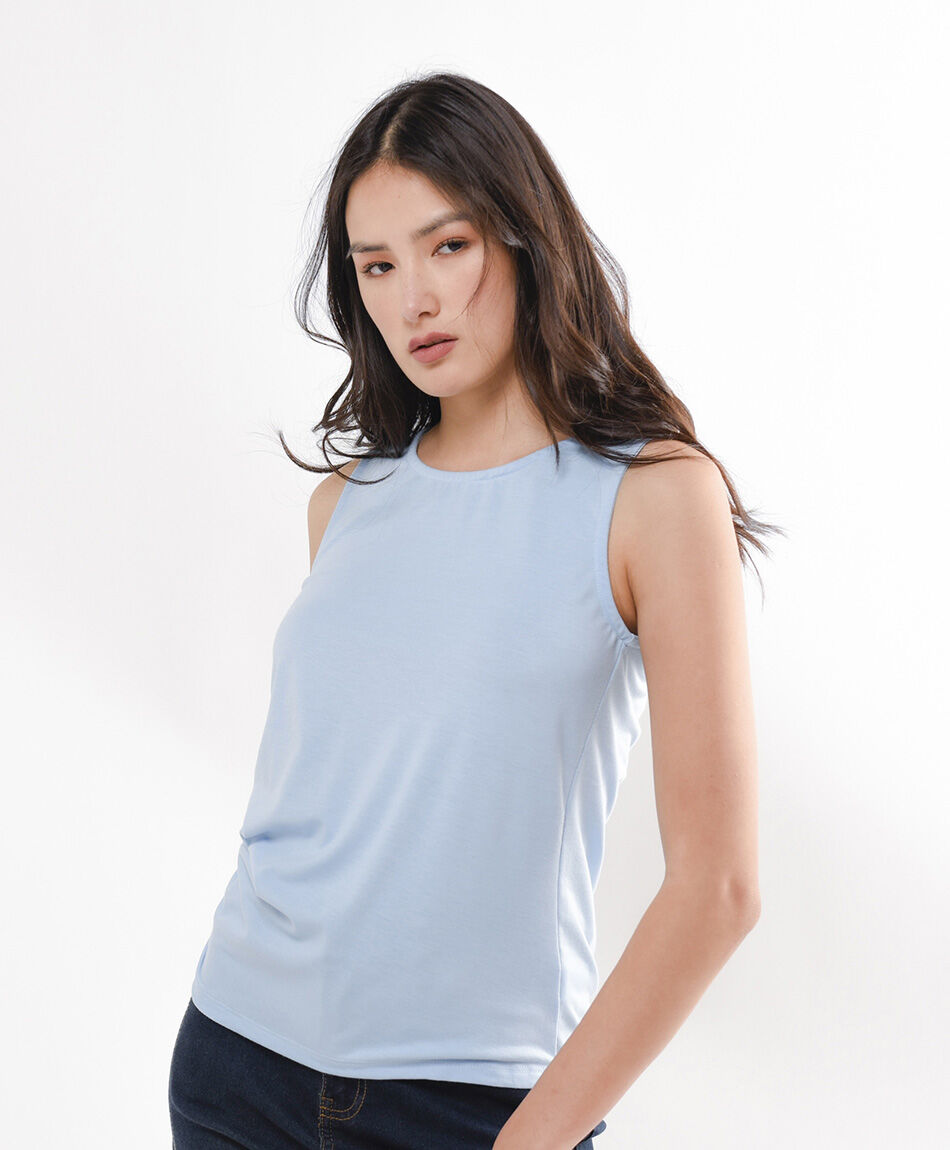 Remera mujer top azul