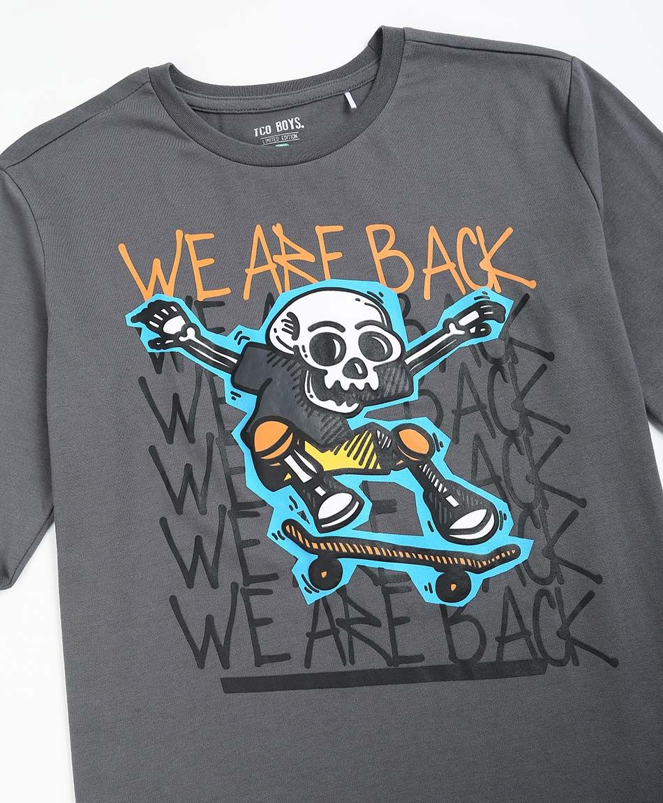 Remera ni&ntilde;o estampado esqueleto