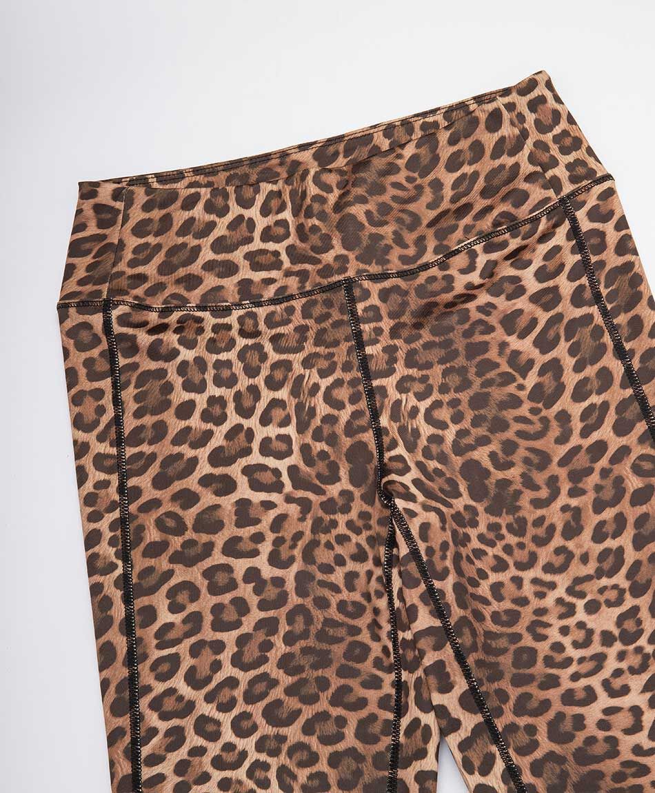 Calza deportiva mujer animal print brown