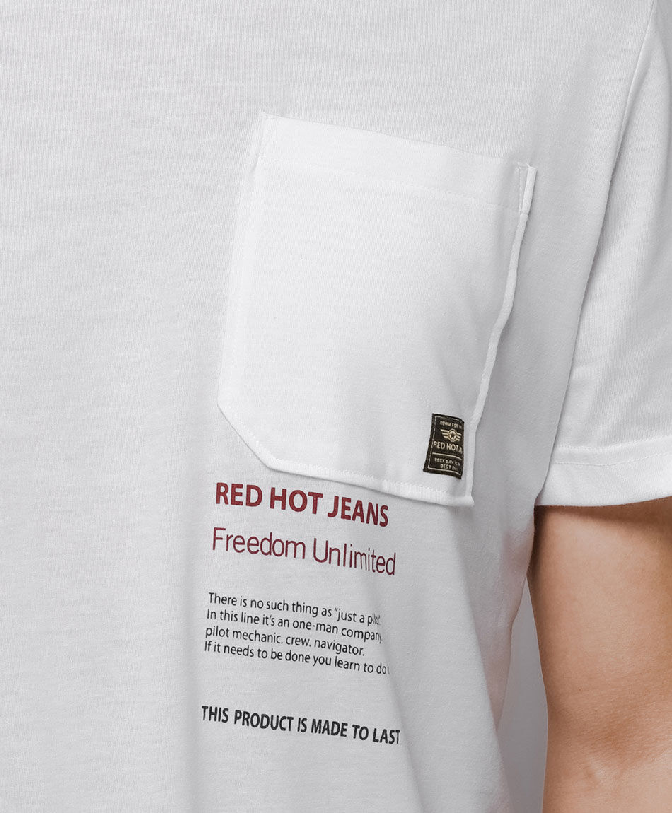 Remera hombre bolsillo frase