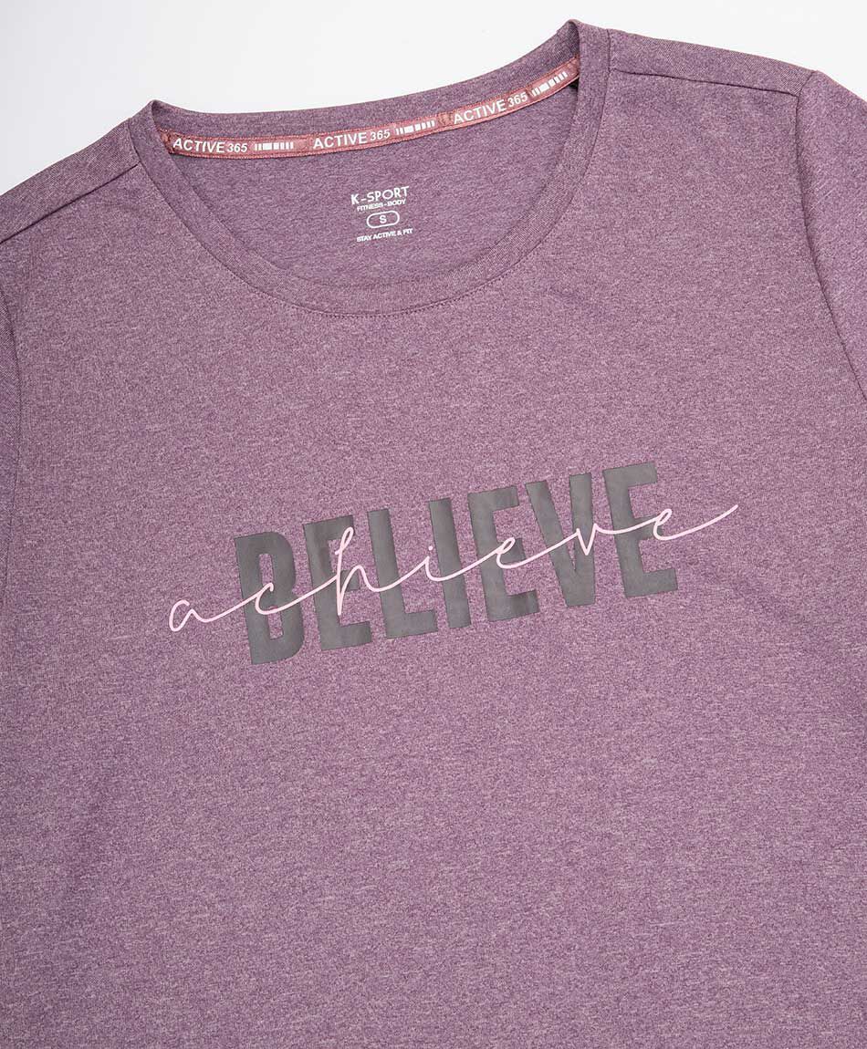 Remera deportiva mujer belive morado