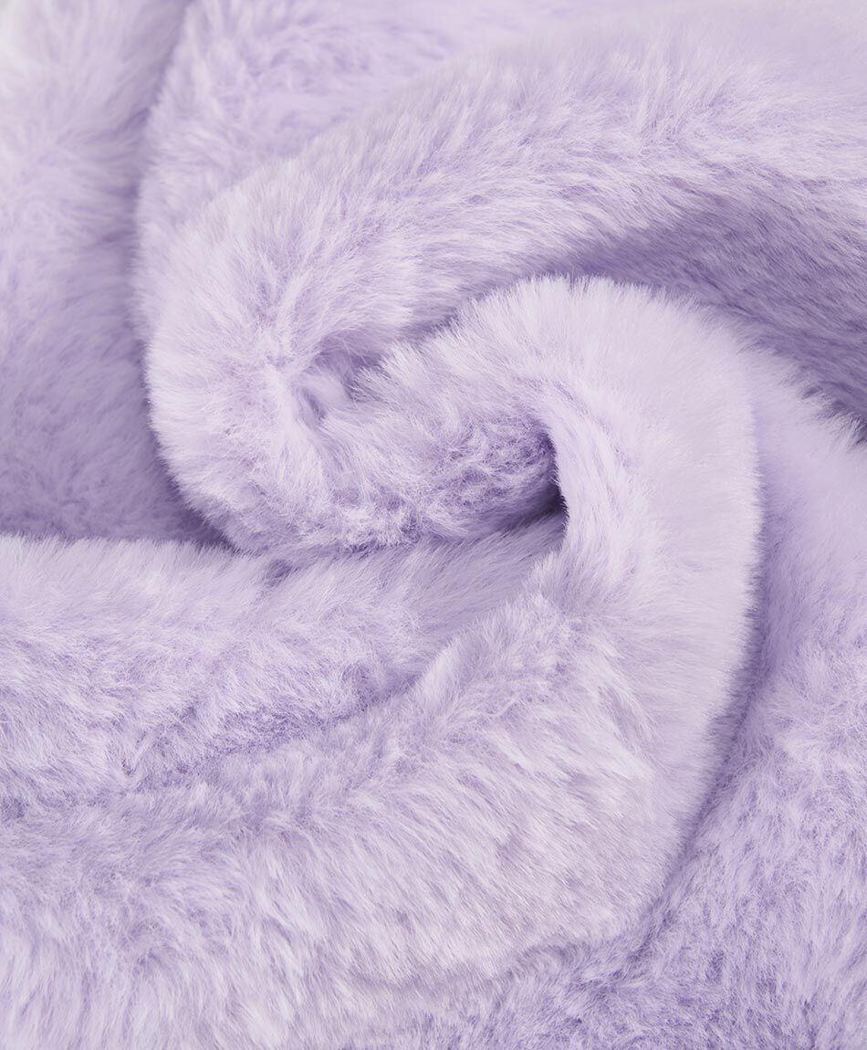 Cuello ni&ntilde;a corderito purpura