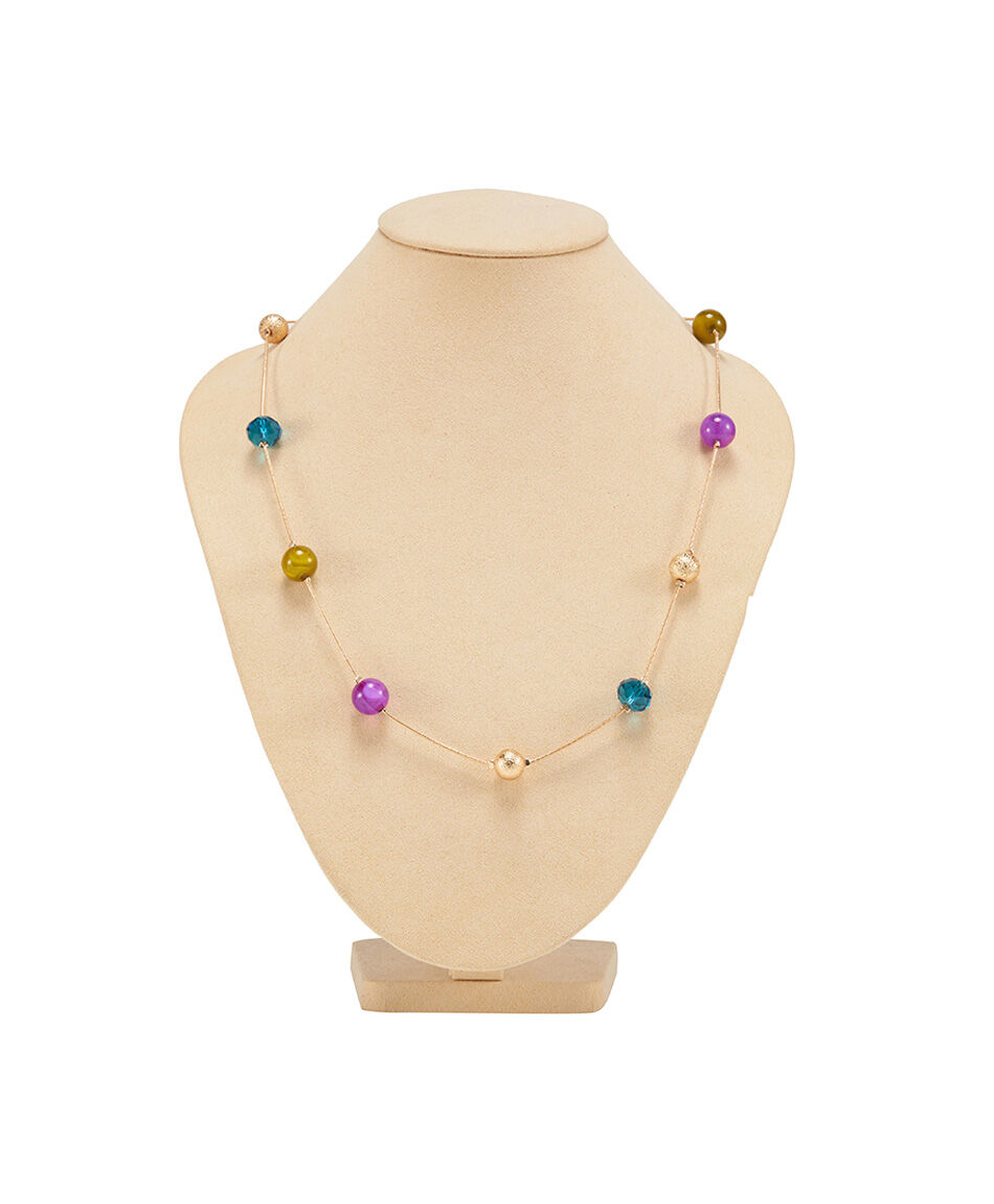 Collar mujer piedras colores
