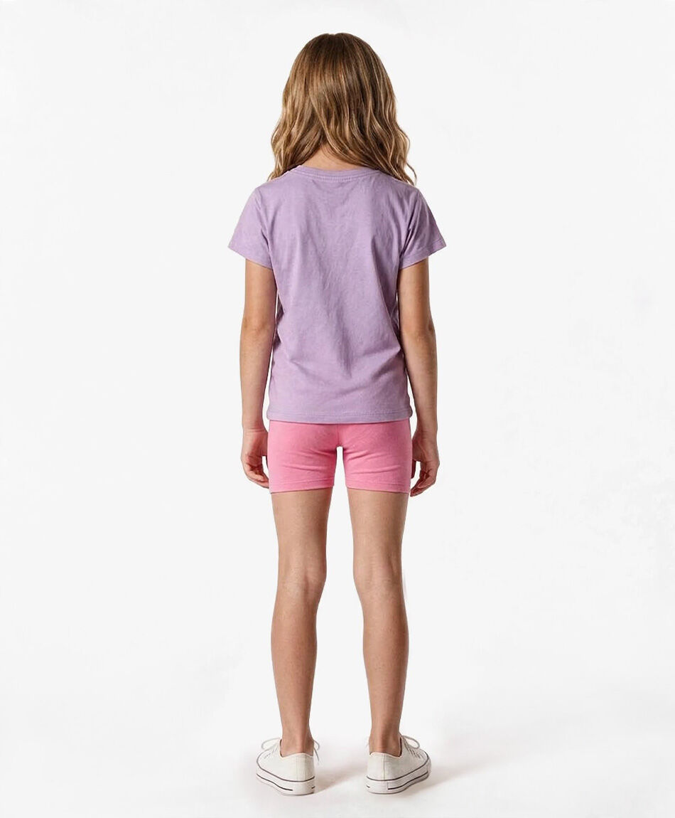 Short ni&ntilde;a biker rosada