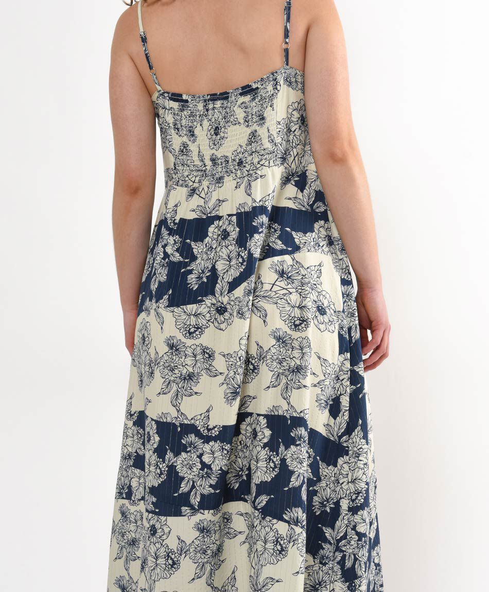 Vestido mujer glamour floreado