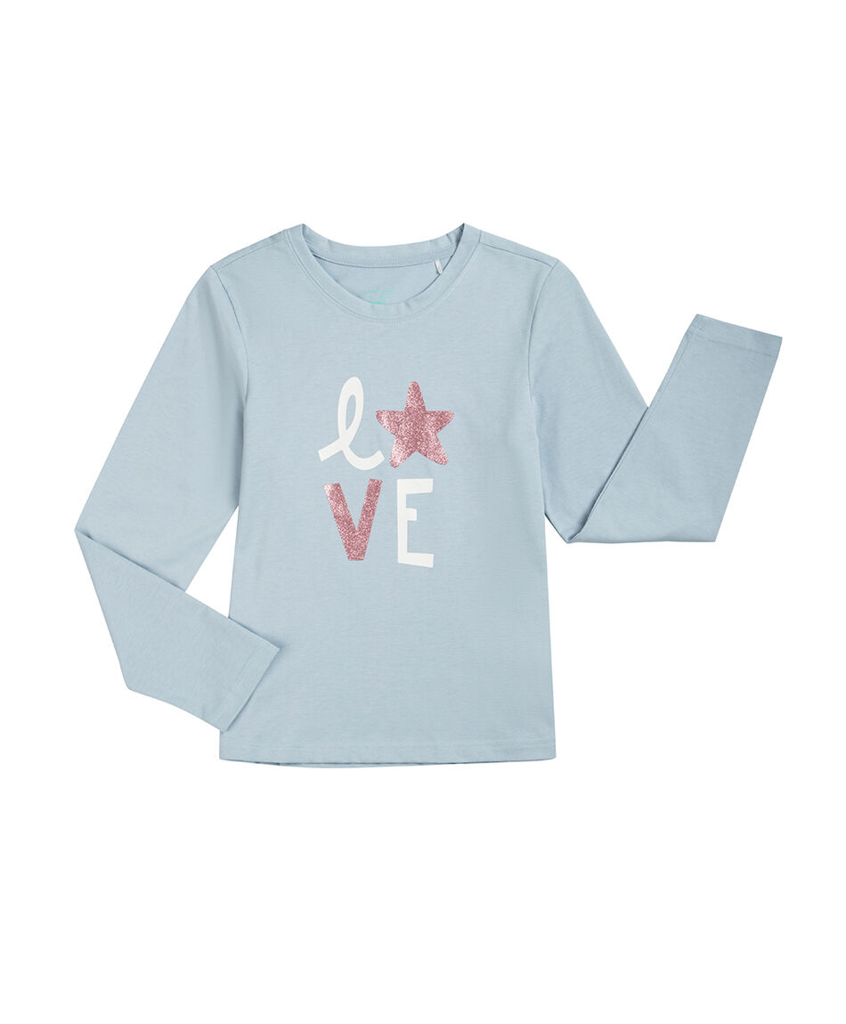 Polera ni&ntilde;a estampado love