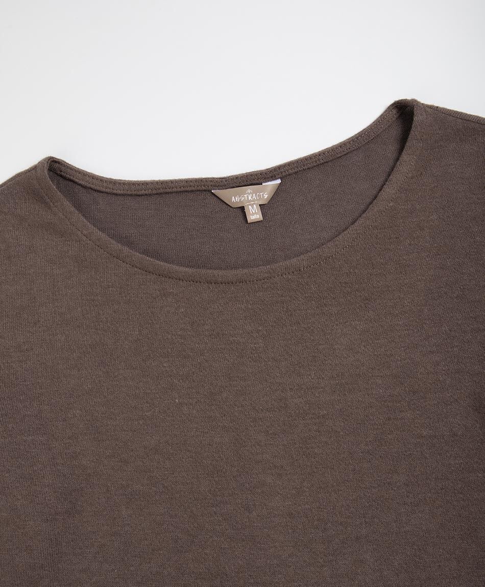 Remera mujer asim&eacute;trica encaje