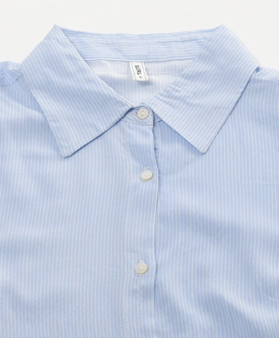 Blusa mujer celeste sin mangas