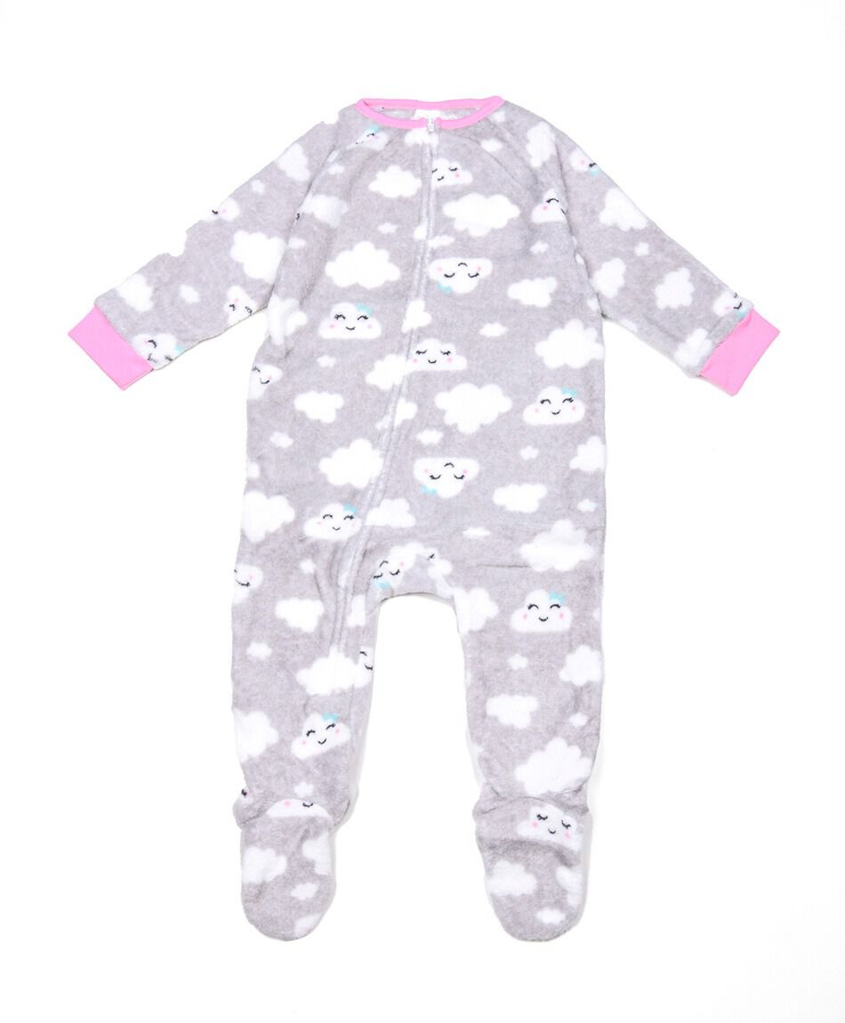 Pijama beb&eacute; micropolar enterito nubes