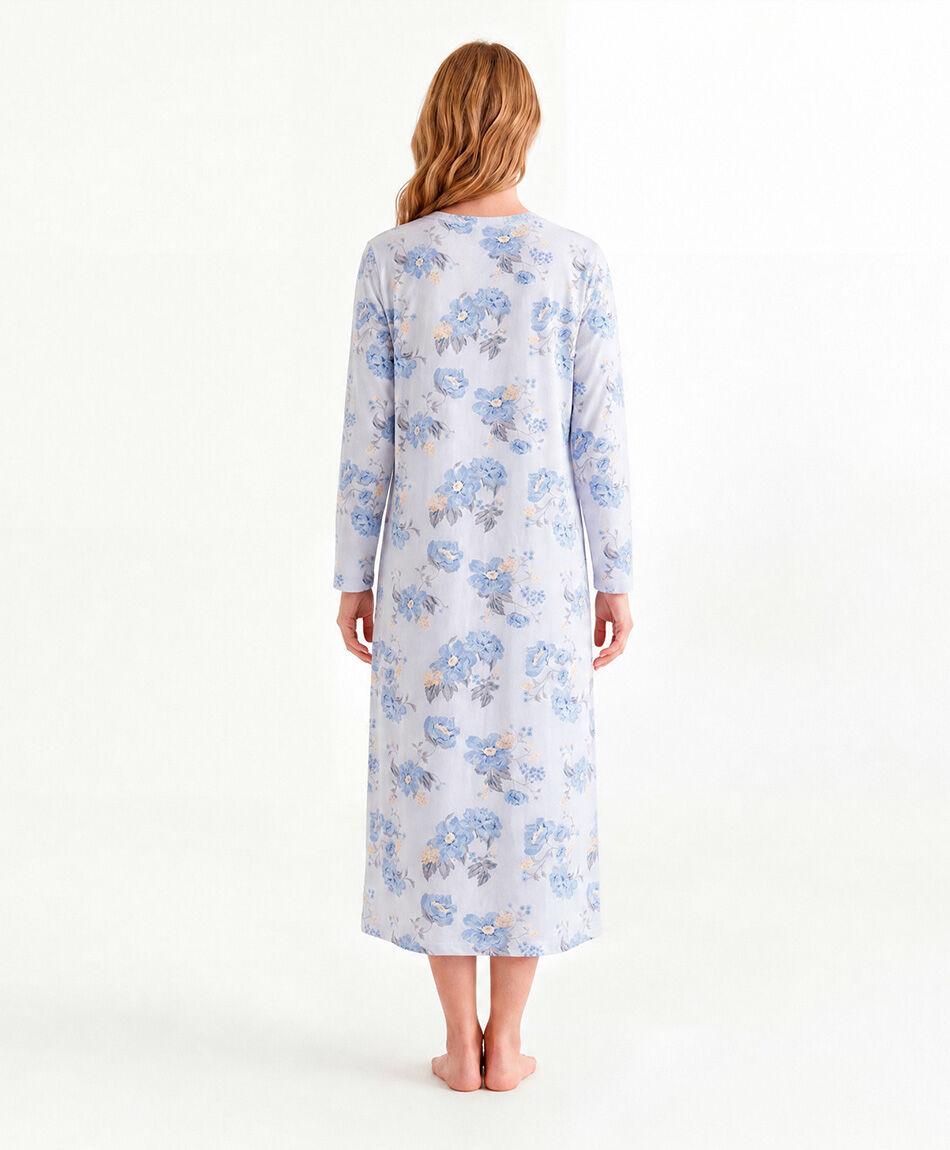 Camis&oacute;n mujer floreado azul