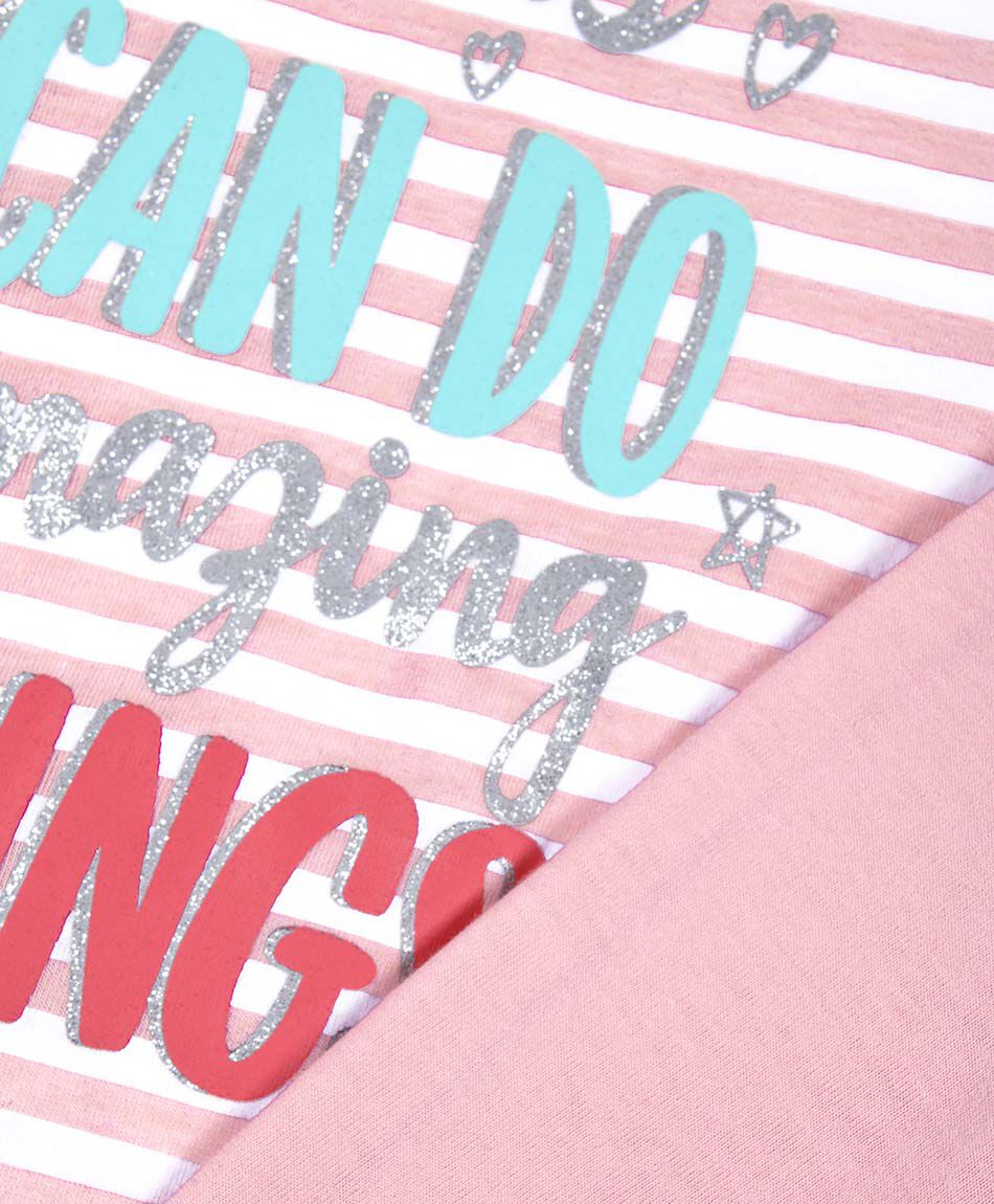 Pijama ni&ntilde;a l&iacute;neas frase