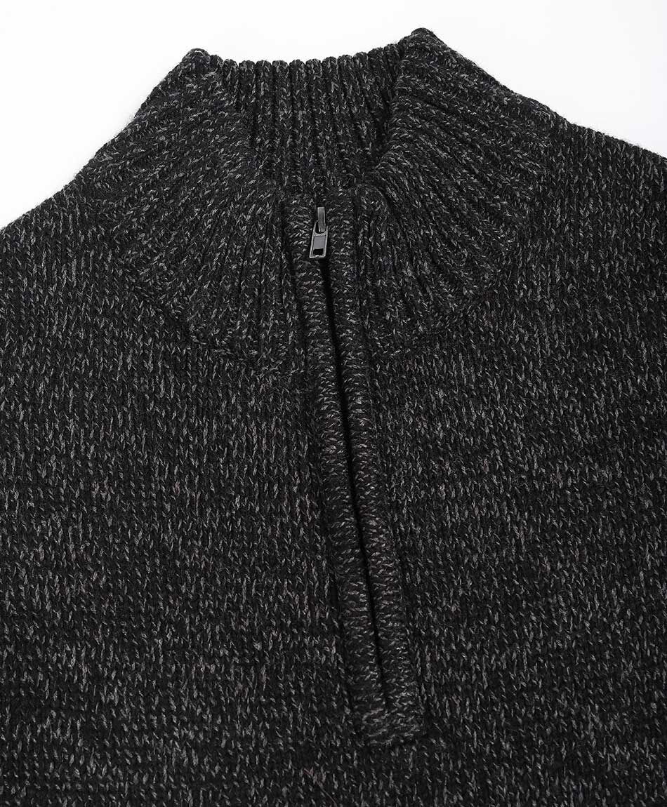 Sweater hombre cierre medio lanoso