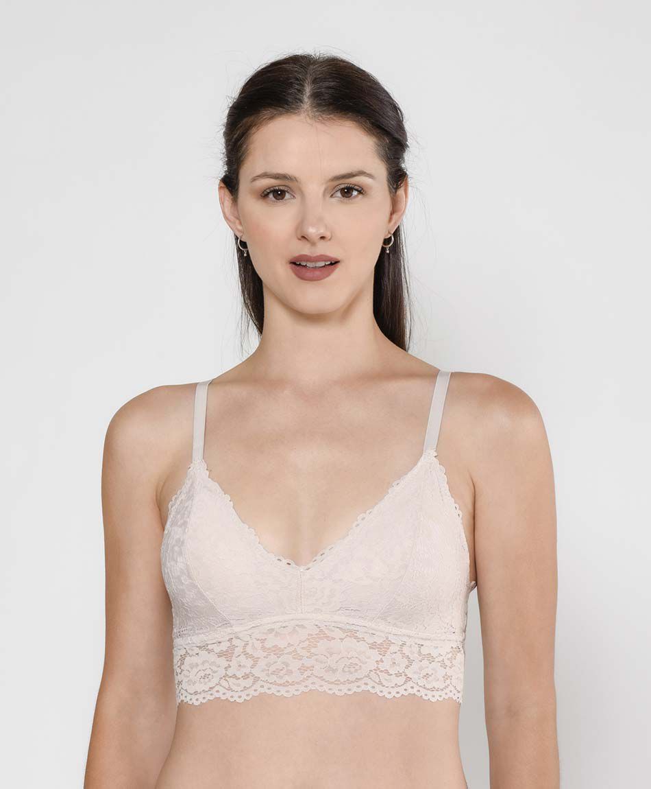 Bralette mujer encaje floral