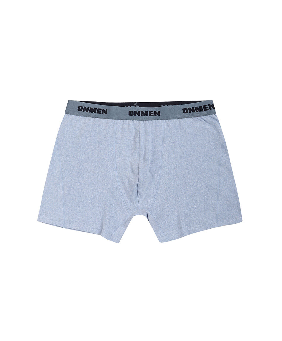 Pack  3 boxer hombre liso azul