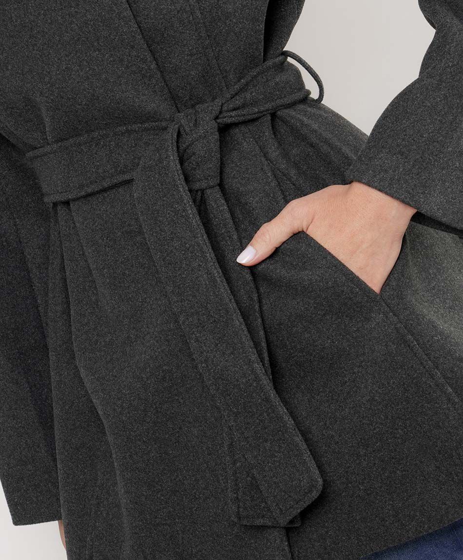 Abrigo mujer capa cintur&oacute;n