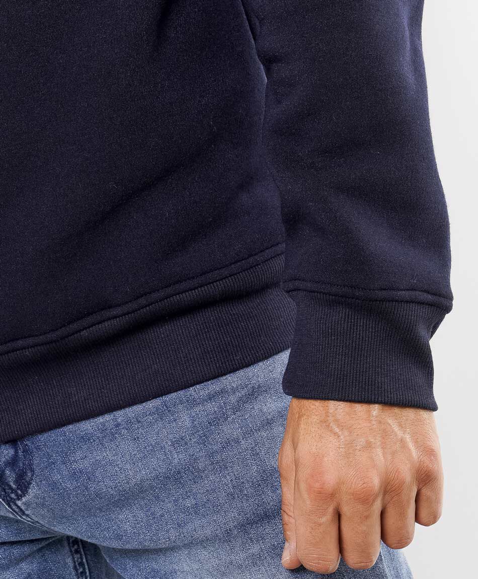 Buzo hombre mini print medio cierre