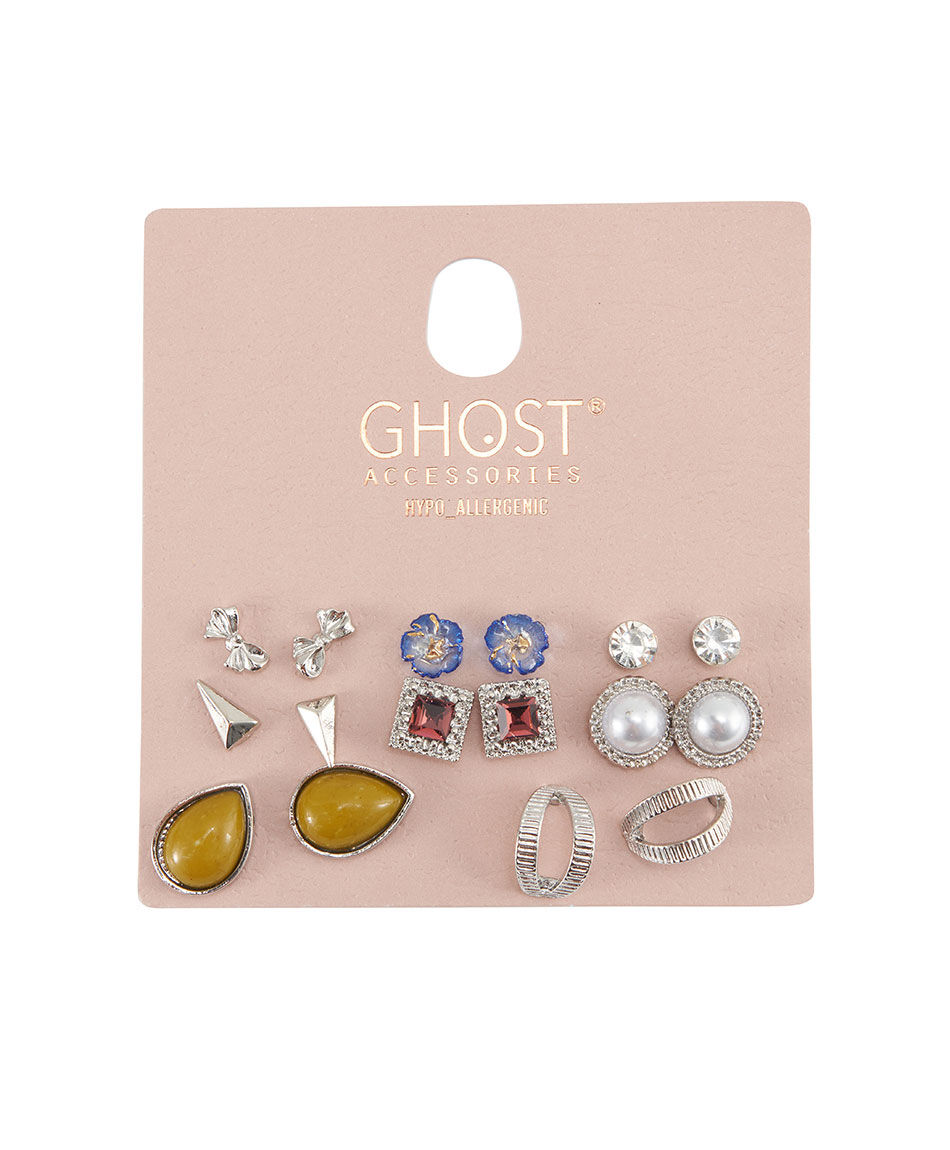 Set aros mujer mix silver