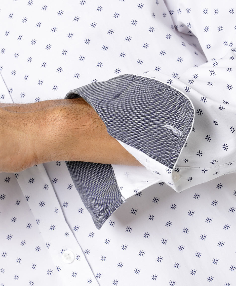 Camisa hombre mini print