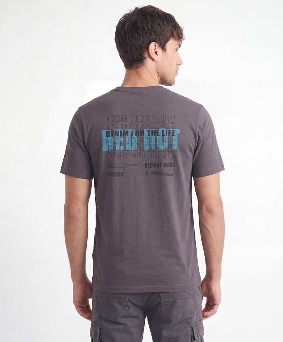 Remera hombre doble estampado red hot