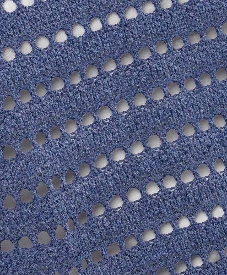 Sweater mujer calado azul