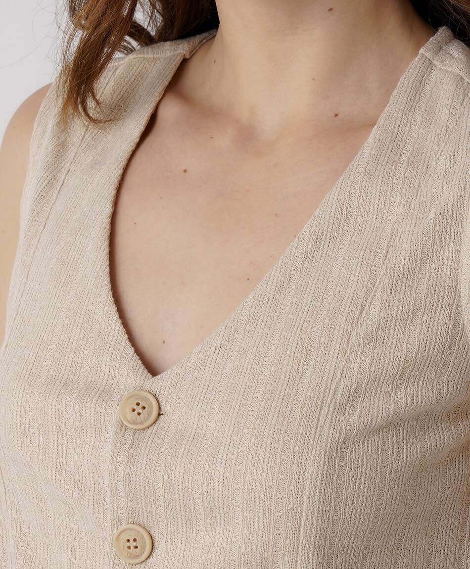 Chaleco mujer tejido natural