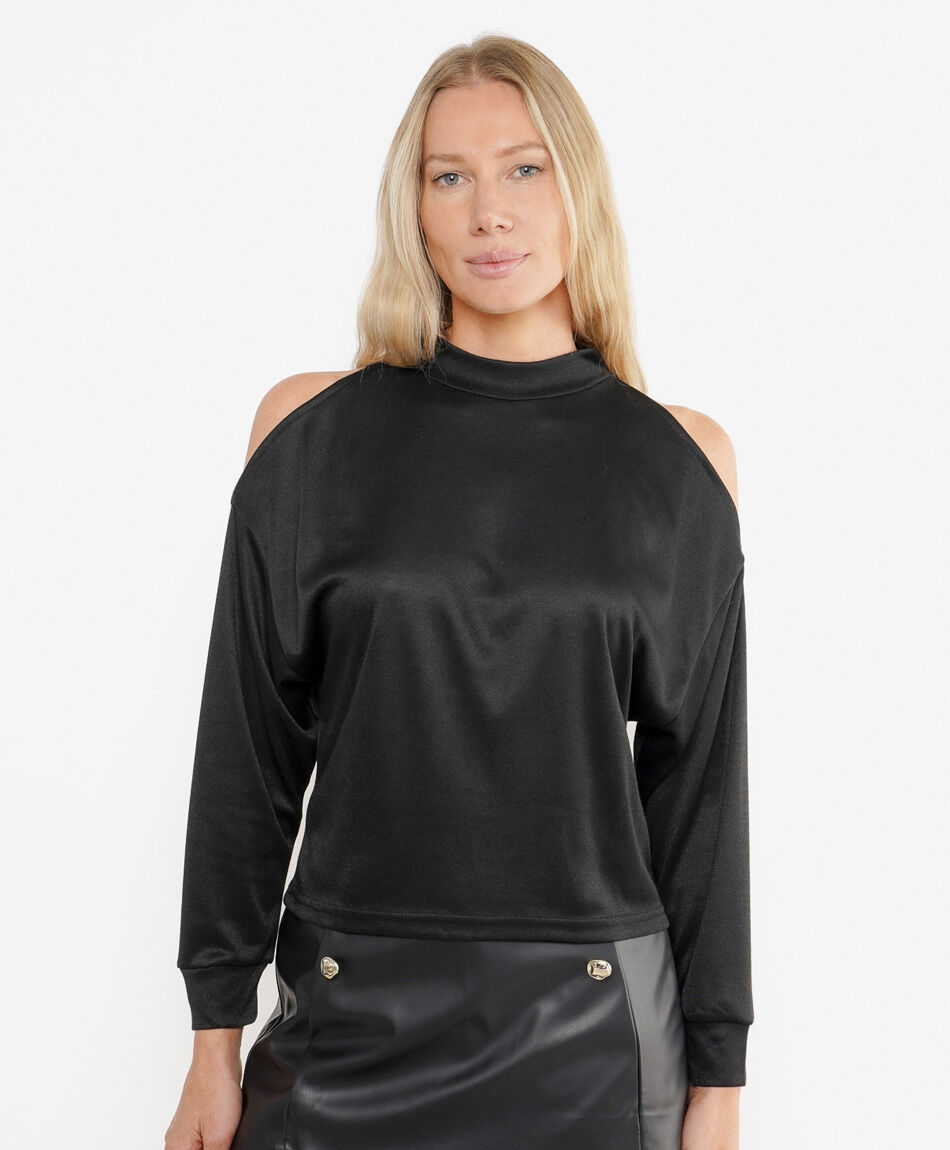 Remera mujer hombros abiertos
