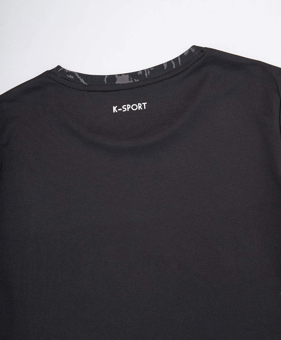 Polera deportiva mujer abstracto black