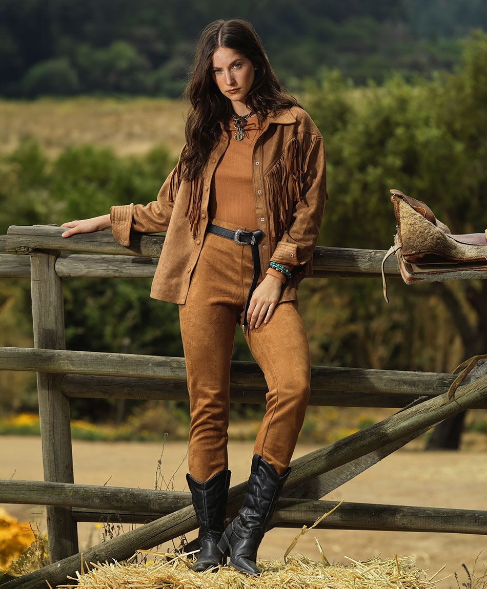 Pantal&oacute;n mujer suede