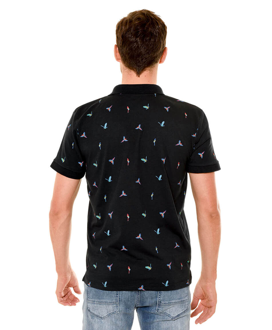 Polera cuello print