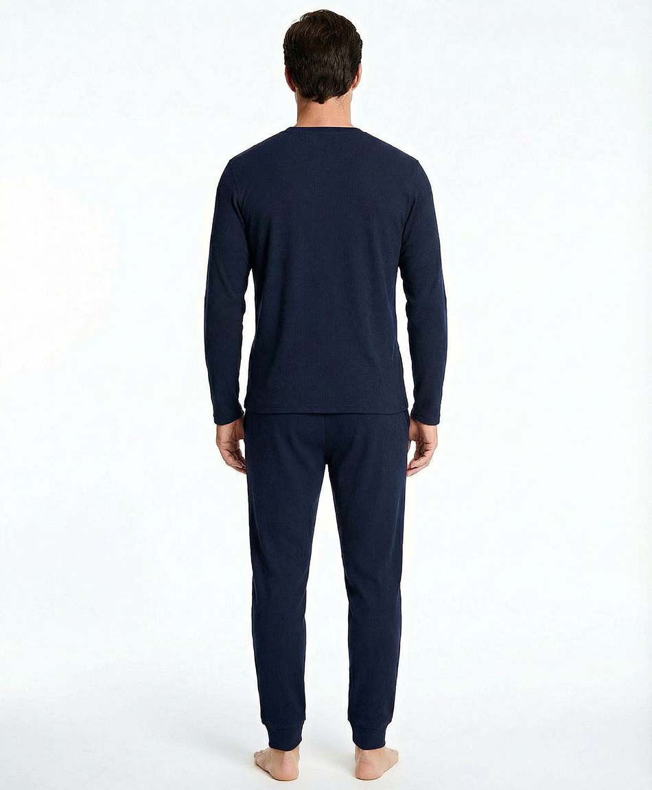 Pijama hombre micropolar azul oscuro