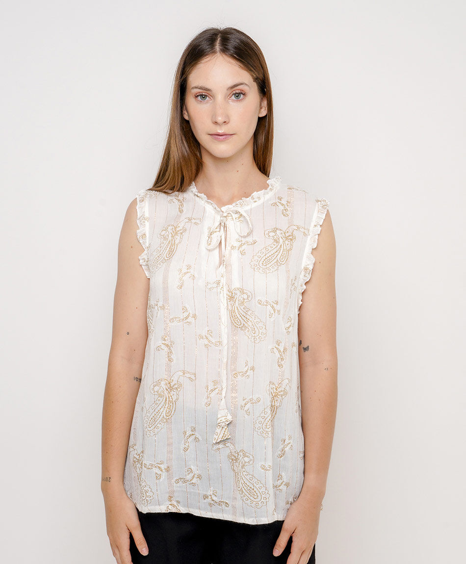 Camisa mujer lurex vuelos