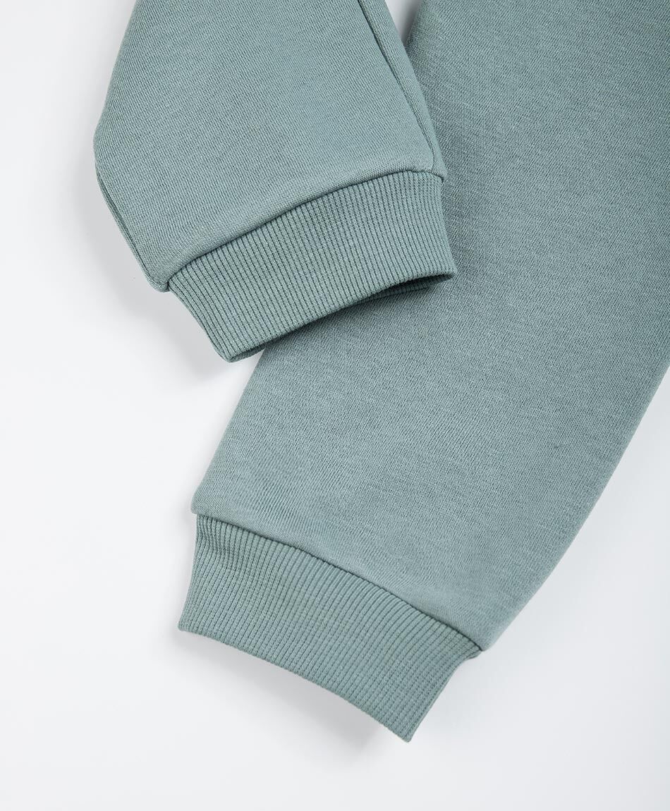 Set buzo beb&eacute; frase verde