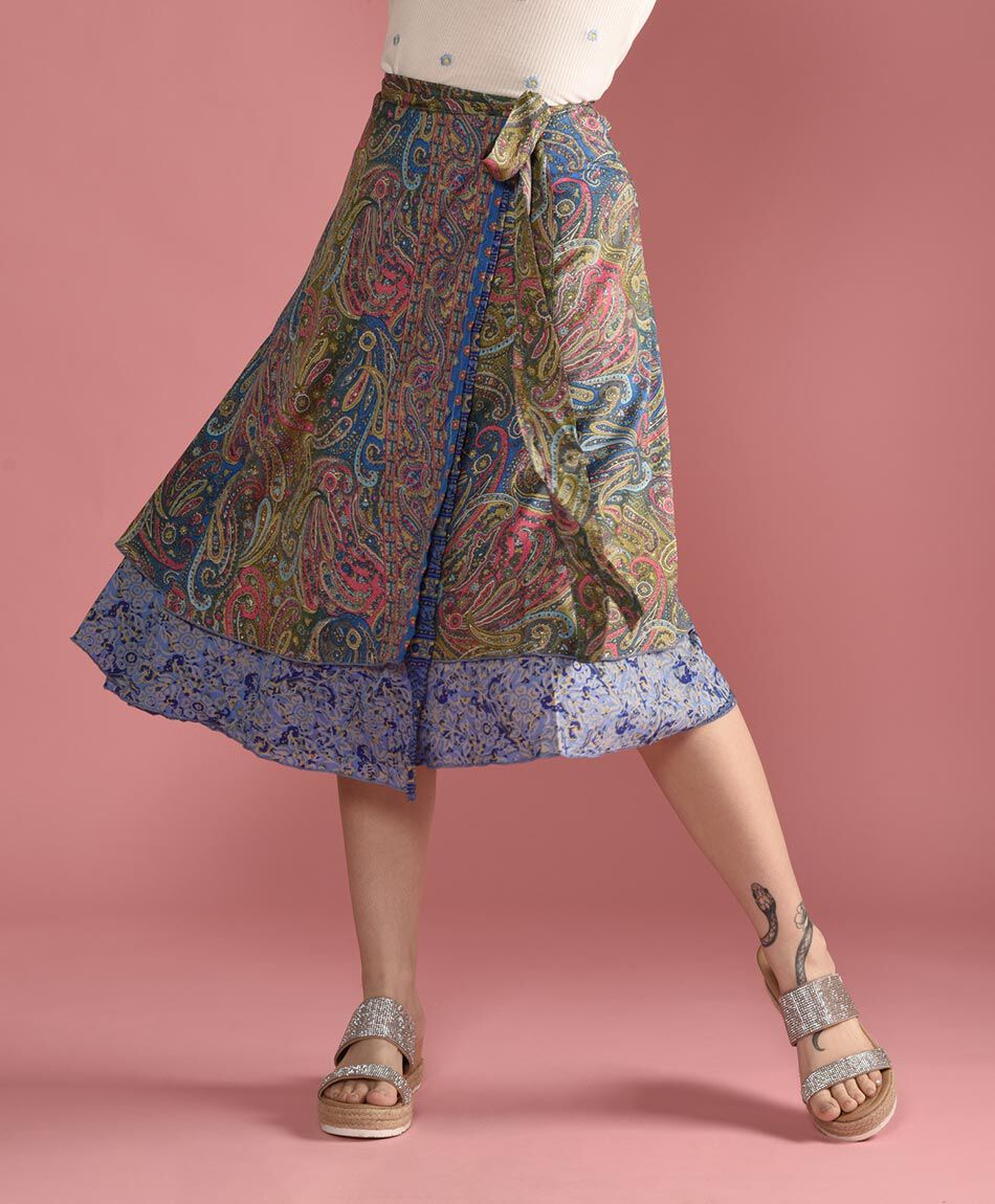 Falda midi pareo