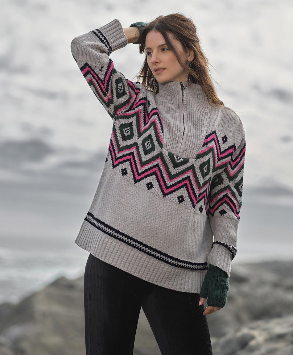 Sweater mujer rombos