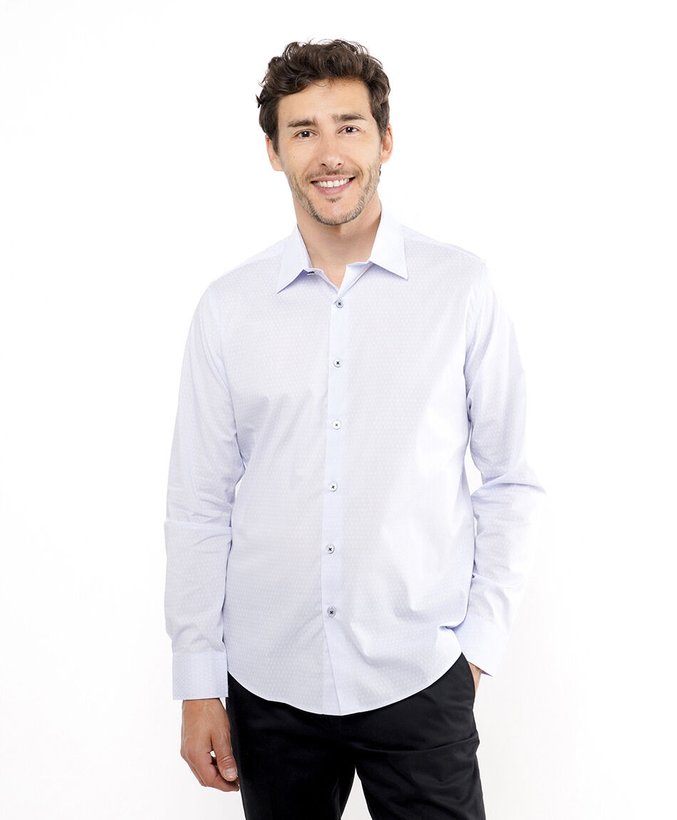 Camisa hombre formal dise&ntilde;o liso