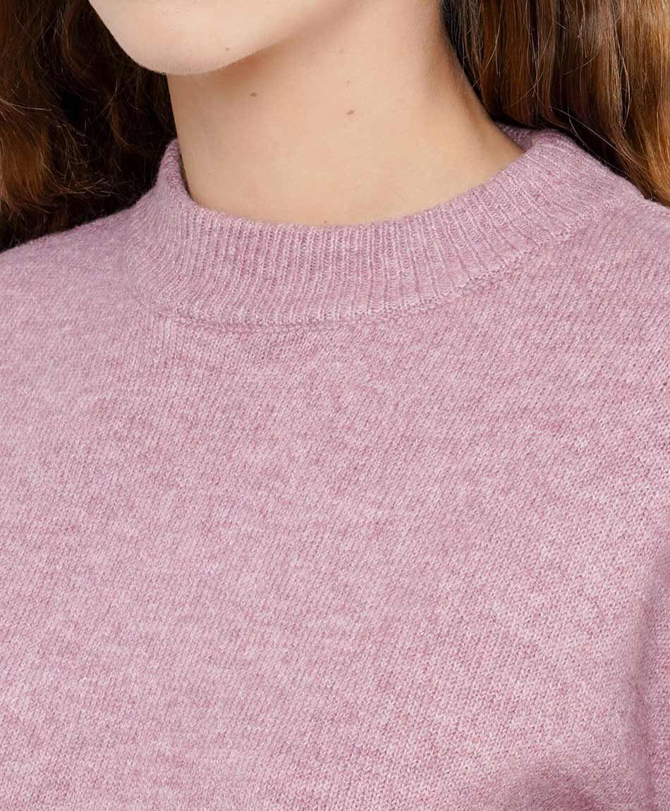 Sweater mujer melange rosado